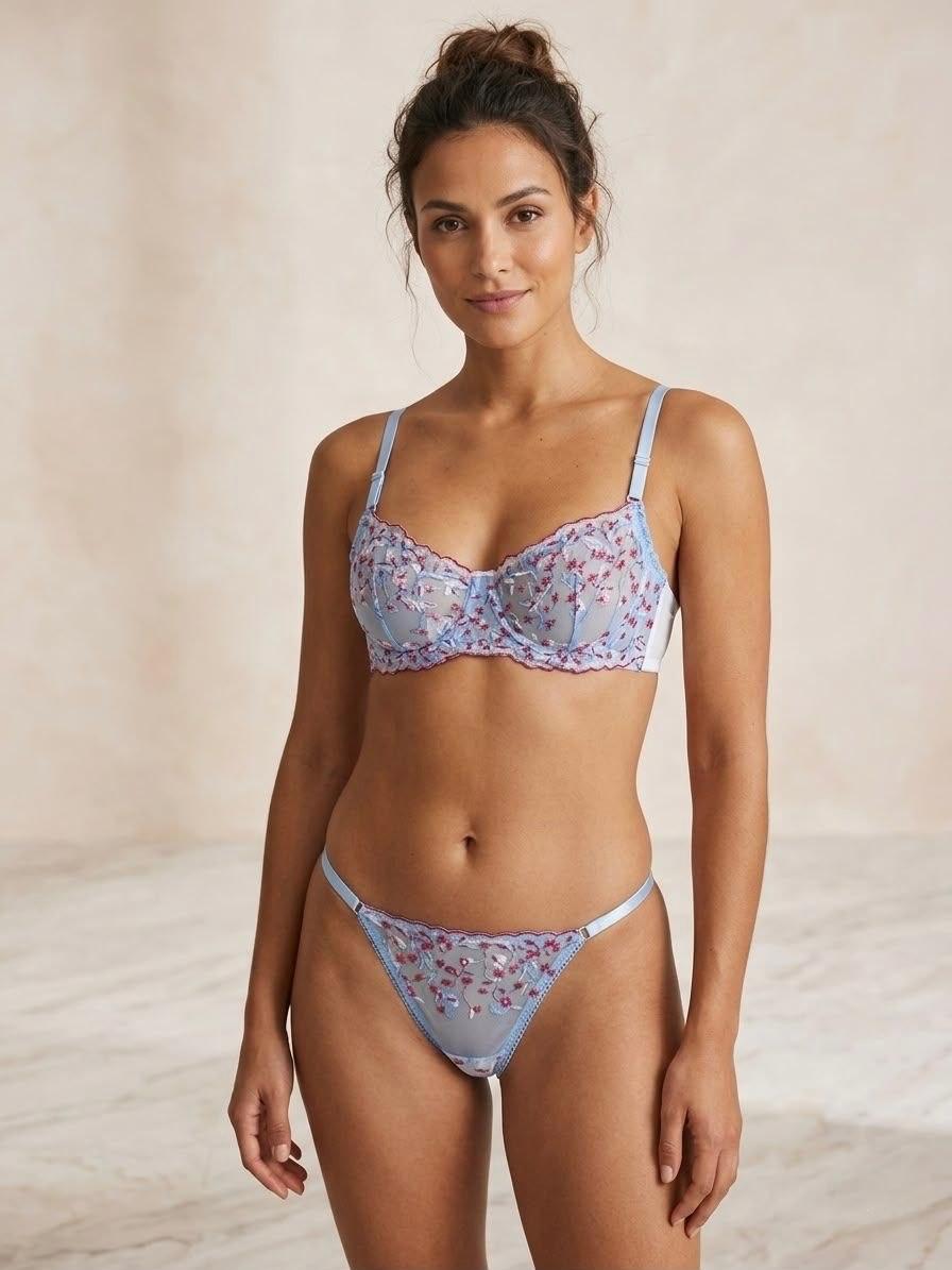 Sky Bloom Kapsız Bralet Sütyen Takımı