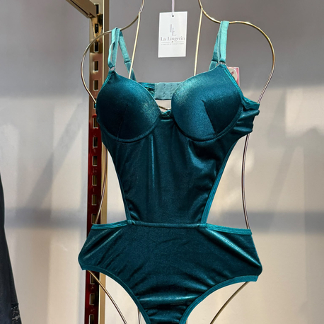 Yeşil Kadife Bodysuit